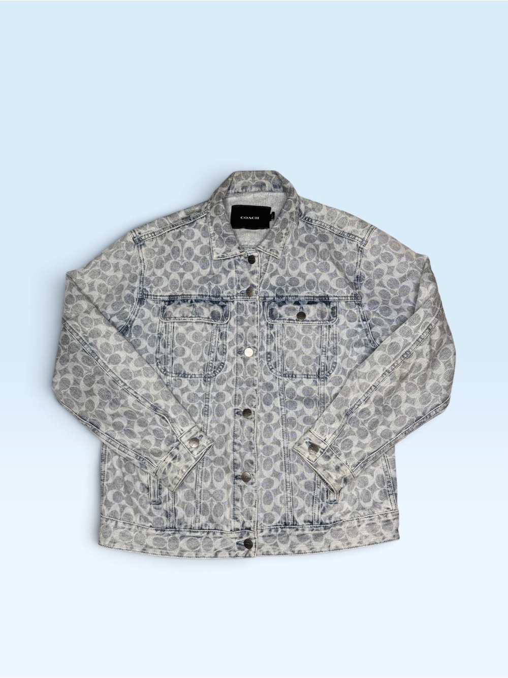 COACH Signature Denim Trucker Jacket - Light Wash